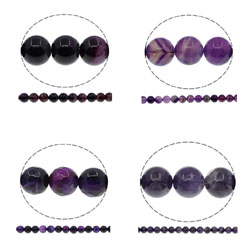 Φυσικά Χάντρες Purple Agate