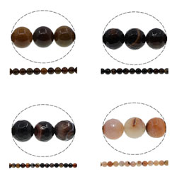 Natural Coffee Agate Beads