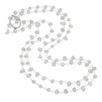 Collier de perles cristal d'eau douce