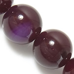 Natürliche Rosa Achat Perlen, rund, 12mm, Bohrung:ca. 1.2mm, Länge ca. 15 ZollInch, 5SträngeStrang/Menge, verkauft von Menge