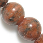 Sesam Jaspis Perlen, Roter Sesam Jaspis, rund, natürlich, 12mm, Bohrung:ca. 1.2mm, Länge ca. 15 ZollInch, 10SträngeStrang/Menge, ca. 32PCs/PC, verkauft von Menge