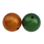 ABS-Kunststoff-Perlen, ABS Kunststoff, rund, gemischte Farben, 10mm, Bohrung:ca. 1.5mm, 500PCs/Tasche, verkauft von Tasche