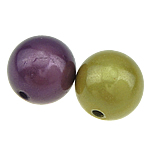 ABS-Kunststoff-Perlen, ABS Kunststoff, rund, gemischte Farben, 12mm, Bohrung:ca. 2mm, 250PCs/Tasche, verkauft von Tasche