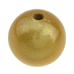 ABS-Kunststoff-Perlen, ABS Kunststoff, rund, goldfarben, 14mm, Bohrung:ca. 2mm, 156PCs/Tasche, verkauft von Tasche