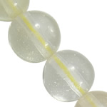 Perles en verre pastèque, Rond, naturel, Jaune, 4mm, Trou:Environ 0.8mm, Longueur Environ 15 pouce, 10Strandstoron/lot, Environ 90Strandstoron/brin, Vendu par lot