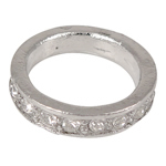 Zinc Alloy Spacer Bead Donut platinum color plated with rhinestone nickel lead & cadmium free Approx 11mm Sold By Bag