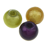 ABS-Kunststoff-Perlen, ABS Kunststoff, rund, gemischte Farben, 6mm, Bohrung:ca. 1.5mm, 4500PCs/Tasche, verkauft von Tasche