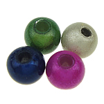 ABS-Kunststoff-Perlen, ABS Kunststoff, rund, gemischte Farben, 4mm, Bohrung:ca. 1.5mm, 14300PCs/Tasche, verkauft von Tasche