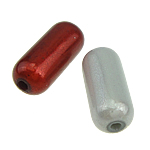 ABS műanyag gyöngyök, Cső, kevert színek, 7x16mm, Lyuk:Kb 2mm, 100PC-k/Bag, Által értékesített Bag
