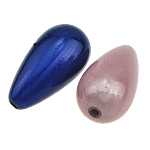 ABS-Kunststoff-Perlen, ABS Kunststoff, Tropfen, gemischte Farben, 12x22mm, Bohrung:ca. 1.5mm, 280PCs/Tasche, verkauft von Tasche