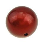 ABS-Kunststoff-Perlen, ABS Kunststoff, rund, rot, 25mm, Bohrung:ca. 3mm, 29PCs/Tasche, verkauft von Tasche