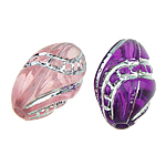 ABS-Kunststoff-Perlen, ABS Kunststoff, oval, gemischte Farben, 8x13mm, Bohrung:ca. 1.5mm, 1200PCs/Tasche, verkauft von Tasche