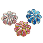 ABS-Kunststoff-Perlen, ABS Kunststoff, Blume, gemischte Farben, 7x3mm, Bohrung:ca. 0.5mm, 7700PCs/Tasche, verkauft von Tasche
