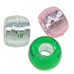 Abalorios de Plastico ABS , plástico ABS, Tambor, color mixto, 9x6mm, agujero:aproximado 4mm, 1700PCs/Bolsa, Vendido por Bolsa