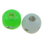 ABS műanyag gyöngyök, Kerek, ezüst akcentussal, kevert színek, 5x5mm, Lyuk:Kb 1mm, 9800PC-k/Bag, Által értékesített Bag