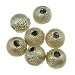 ABS-Kunststoff-Perlen, ABS Kunststoff, rund, Goldfarbe, 4mm, Bohrung:ca. 1mm, 14000PCs/Tasche, verkauft von Tasche