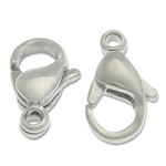 Stainless Steel Lobster Claw Clasp, 304 Stainless Steel, original color, 9x6mm, Hole:Approx 0.8mm, 100PCs/Bag, Sold By Bag
