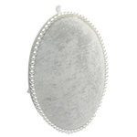 Velvet Earring Display Velveteen with Plastic Oval grey Sold By Lot