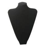 Exibição de colar de veludo, pelúcia, busto, preto, 270x360mm, 3PCs/Lot, vendido por Lot