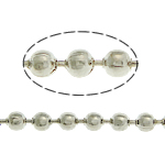 Brass Ball Chain platinum color plated nickel lead & cadmium free 2mm Length 100 m Sold By Lot