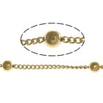 Brass Ovalni Chain, Mesing, zlatna boja pozlaćen, twist ovalni lanac, nikal, olovo i kadmij besplatno, 2x1.5x0.7mm, 3.5mm, Dužina 100 m, Prodano By Lot