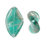 Gold Sand Lampwork Beads Twist cyan Approx 1.5mm Sold By Bag