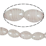 Perles de Murano à torsion intérieure, chalumeau, ovale, rose, 11x18mm, Trou:Environ 1.5mm, 100PC/sac, Vendu par sac