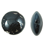 Ruční Lampwork korálky, Vinuté, Flat Round, černý, 20x10mm, Otvor:Cca 2mm, 100PC/Bag, Prodáno By Bag