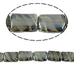 Abalorios de Cristal de Murano con Interior Trenzado, Rectángular, 16x21x9mm, agujero:aproximado 2mm, 100PCs/Bolsa, Vendido por Bolsa