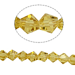 Doppelkegel Kristallperlen, Kristall, facettierte, orange, 6x6mm, Bohrung:ca. 1mm, Länge 10.5 ZollInch, 10SträngeStrang/Tasche, verkauft von Tasche