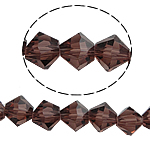 Bicone Kristallen Kralen, Kristal, gefacetteerde, Rookkwarts, 8x8mm, Gat:Ca 1.5mm, Lengte 10.5 inch, 10strengen/Bag, Verkocht door Bag