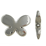Copper Coated Plastic Beads Butterfly platinum color plated nickel lead & cadmium free Approx 2.5mm Sold By Lot