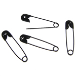Iron Safety Pin plumbum black color plated nickel lead & cadmium free Sold By Lot