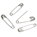 Iron Safety Pin platinum color plated nickel lead & cadmium free Sold By Lot