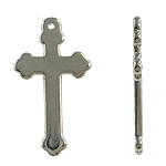 Copper Coated Plastic Pendant Cross platinum color plated nickel lead & cadmium free Approx 0.5mm Sold By Lot