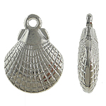 Copper Coated Plastic Pendant Shell platinum color plated nickel lead & cadmium free Approx 2.5mm Sold By Lot
