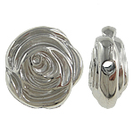 Copper Coated Plastic Beads Flower platinum color plated nickel lead & cadmium free Approx 1.5mm Sold By Lot