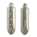 Copper Coated Plastic Pendant Bullet platinum color plated nickel lead & cadmium free Approx 1.5mm Sold By Lot