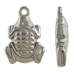 Copper Coated Plastic Pendant Frog platinum color plated nickel lead & cadmium free Approx 2mm Sold By Lot