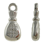 Copper Coated Plastic Pendant Money Bag platinum color plated nickel lead & cadmium free Approx 2.5mm Sold By Lot