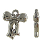 Copper Coated Plastic Pendant Bowknot platinum color plated nickel lead & cadmium free Approx 0.5mm Sold By Lot