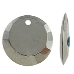 Kobber Coated Plastic vedhæng, Coin, platin farve forgyldt, nikkel, bly & cadmium fri, 17x2.50mm, Hole:Ca. 0.5mm, 5Tasker/Lot, Solgt af Lot