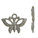 Copper Coated Plastic Pendant Butterfly platinum color plated nickel lead & cadmium free Approx 1.5mm Sold By Lot
