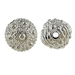 Copper Coated Plastic Beads Round platinum color plated nickel lead & cadmium free 15mm Approx 3mm Sold By Lot