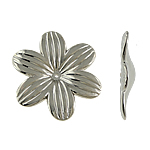 Copper Coated Plastic Beads Flower platinum color plated nickel lead & cadmium free Approx 2mm Sold By Lot