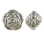 Copper Coated Plastic Beads Flower platinum color plated nickel lead & cadmium free Approx 2.5mm Sold By Lot
