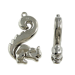 Copper Coated Plastic Pendant Squirrel platinum color plated nickel lead & cadmium free Approx 2.5mm Sold By Lot