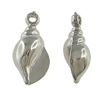 Copper Coated Plastic Pendant Conch platinum color plated nickel lead & cadmium free Approx 2.5mm Sold By Lot