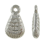 Copper Coated Plastic Pendant Shell platinum color plated nickel lead & cadmium free Approx 2mm Sold By Lot