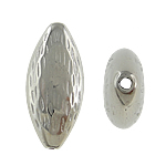 Kobber Coated Plastperler, Kobber Coated Plastic, Oval, platin farve forgyldt, nikkel, bly & cadmium fri, 12x26x6mm, Hole:Ca. 0.5mm, 5Tasker/Lot, Solgt af Lot